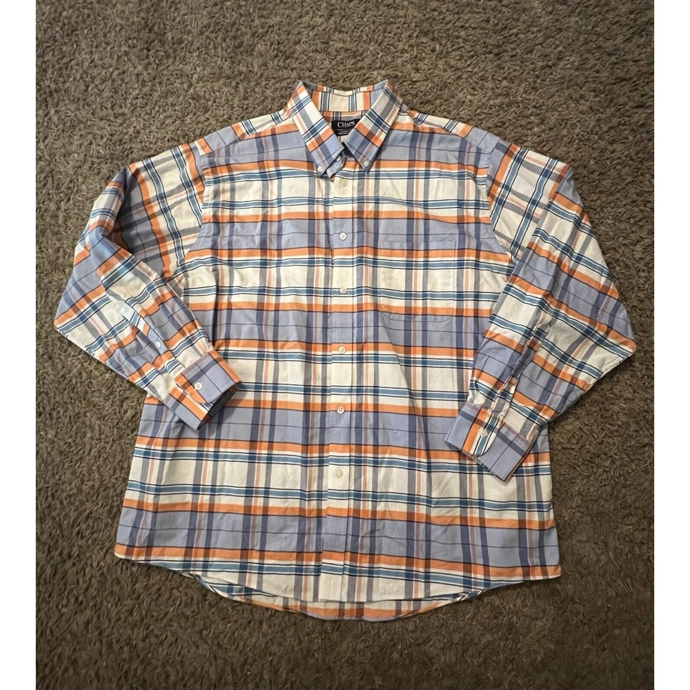 Chaps Men's Classic Fit Oxford Shirt Sz 18-18.5‎ / 34-35 Wrinkle Free Excellent!